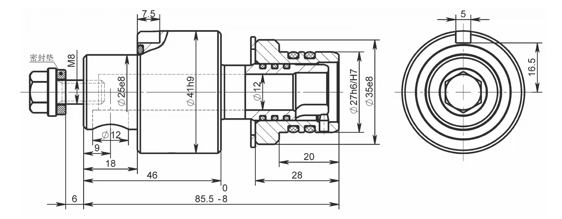 CKBM015A rotary joint DRAW