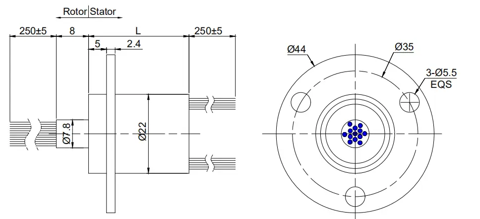 Capsule Slip Ring – WDM022 Series 3 WDM022B-X