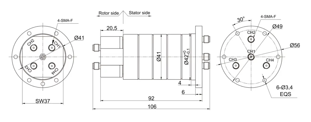 WDRF-SMA-4G-04 drawing