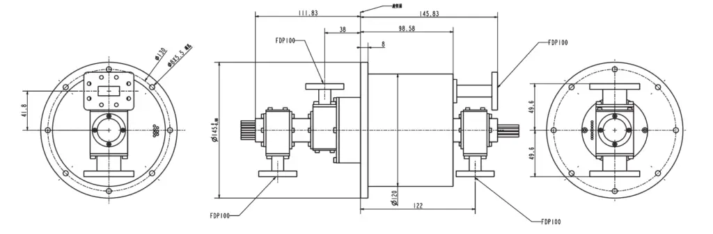 RF Rotary Joint Slip Ring WDRF-XRX-095 2 WDRF-XRX-095 drawing