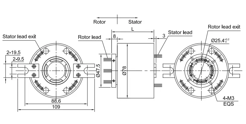 Electrical Slip Ring: Internal Structure and Working Principle 8 WDE 2578 ethernet slip ring drawing