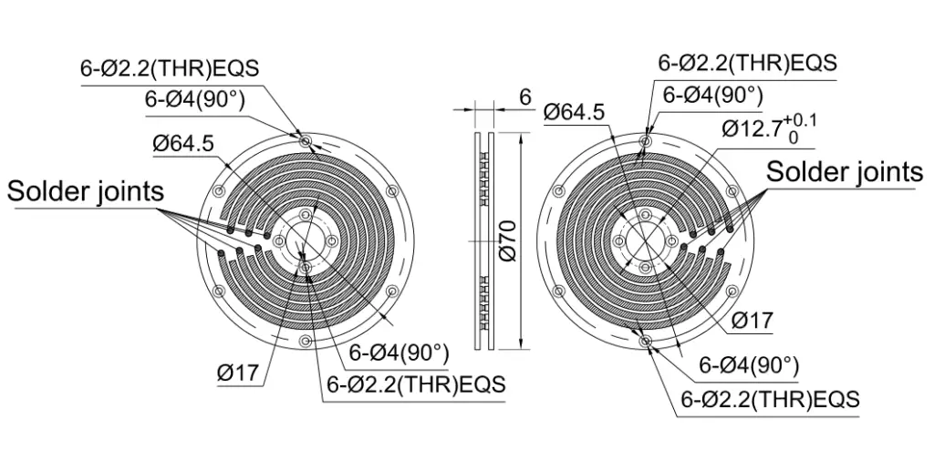 Pancake PCB slip ring – WDPC012 2 WDPC012 6