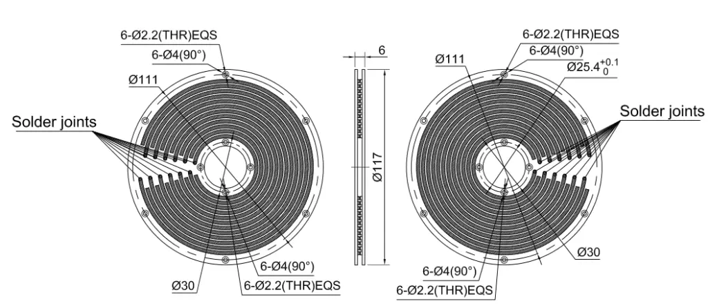 Pancake PCB slip ring – WDPC025 Flat Electrical Slip Ring 3 WDPC025-12 slip ring