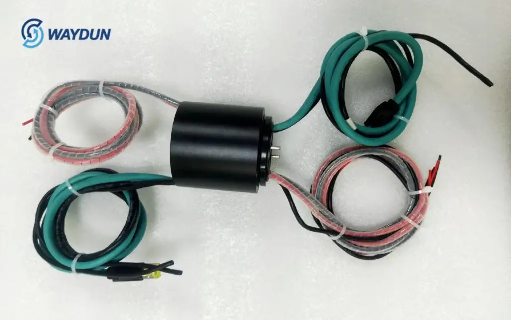 ethernet slip ring with through hole